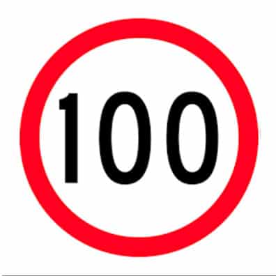 ОЗНАКА ОГРАНИЧУВАЊЕ 100
